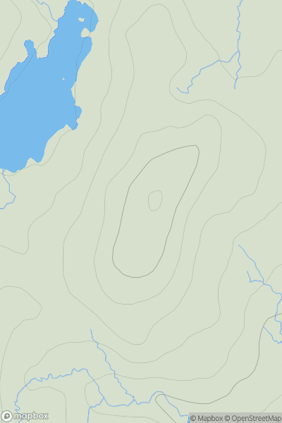 Thumbnail image for Meall Buidhe [South-East Skye and Scalpay] showing contour plot for surrounding peak